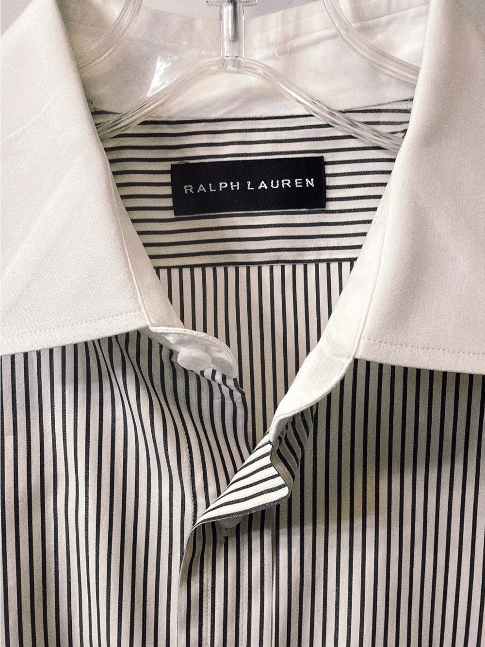 Ralph Lauren Made in Italy 100% Cotton French Cuff Banker Shirt 16